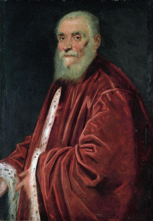 Portrait of Senator Marco Grimani Painting by Tintoretto