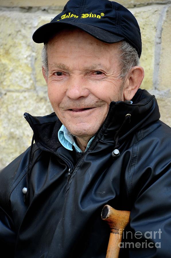 Portrait of Serbian senior man with cap Belgrade Serbia Photograph by Imran Ahmed