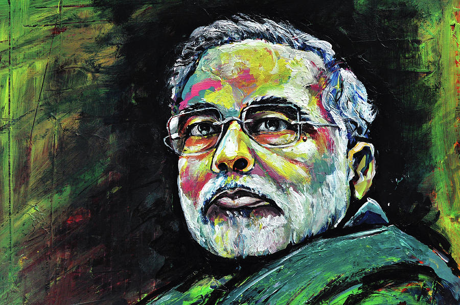 Mad Masters India's Pm Shri Narendra Modi Sketch Art | 1 Piece Wooden  Framed Painting |Wall Art | Home Décor | Painting Art | Unique Design |  Attractive Frames(Mad 2054) Oil 18