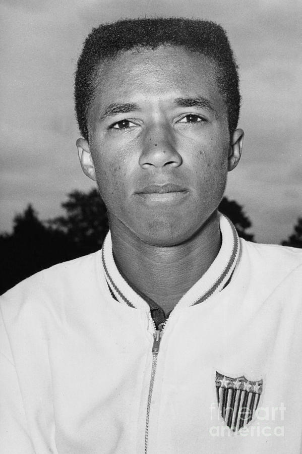 Portrait Of Tennis Great Arthur Ashe. 1965 Photograph by William Jacobellis