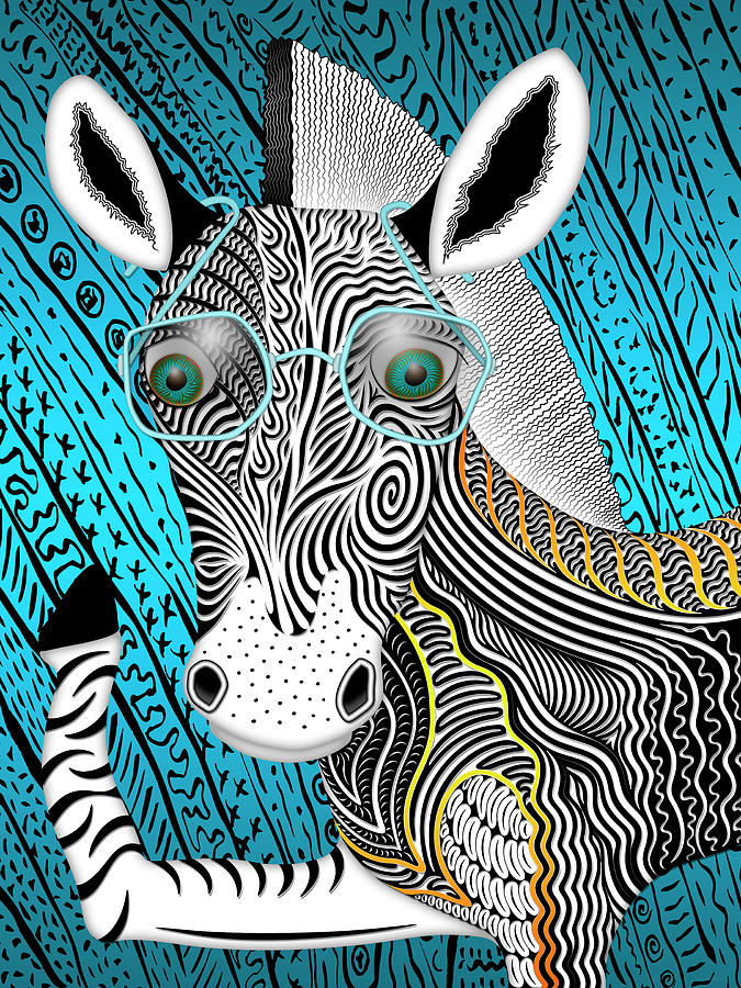 Portrait Of The Artist As A Young Zebra Digital Art by Becky Titus