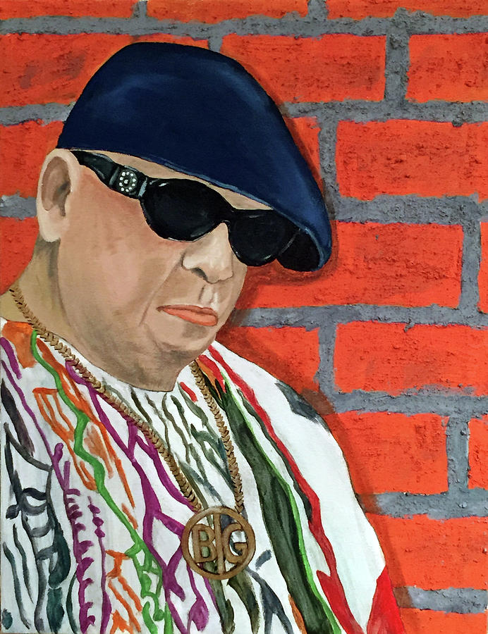 Portrait of the Artist as Biggie Smalls Painting by Kevin Callahan