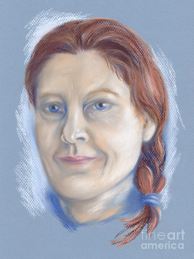 Portrait of the Artist at 51 Pastel by MM Anderson