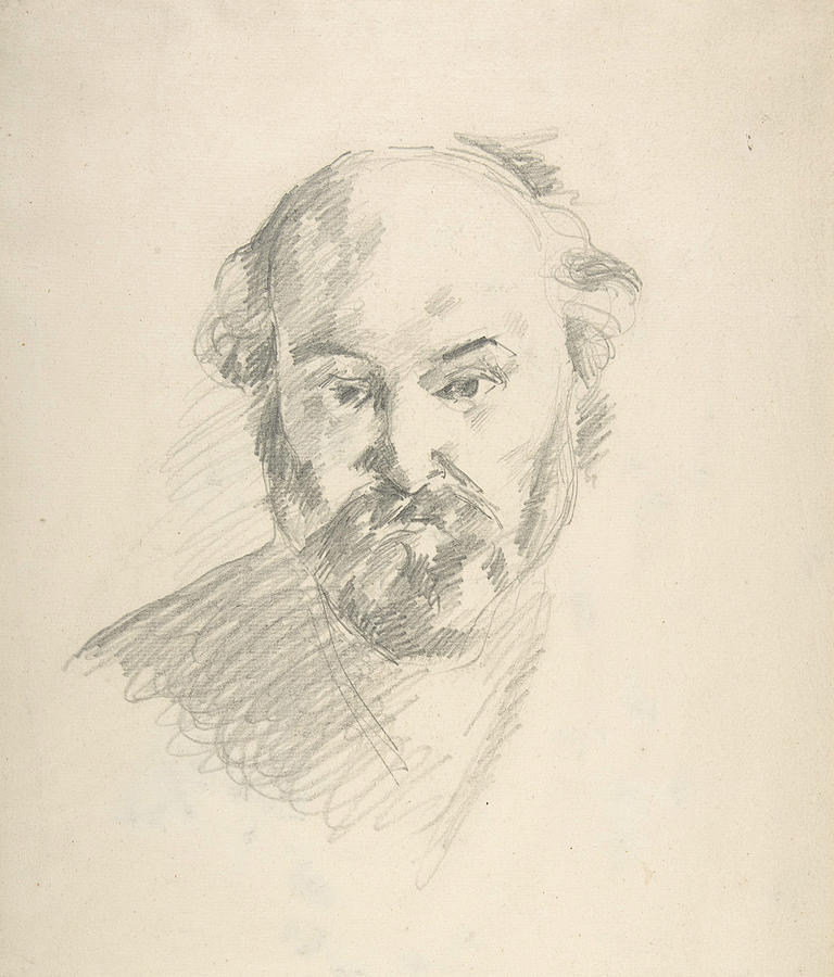 Portrait of the Artist Drawing by Paul Cezanne
