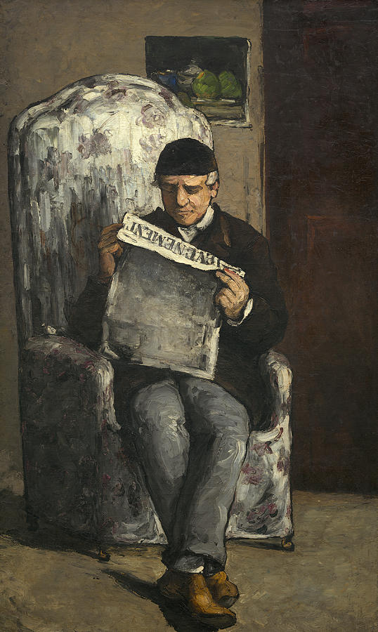 Portrait of the Artists Father Painting by Paul Cezanne