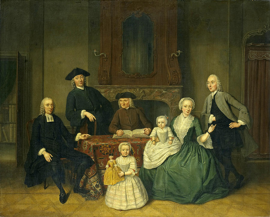 Portrait of the Brak Family. Amsterdam Mennonites Painting by Tibout Regters