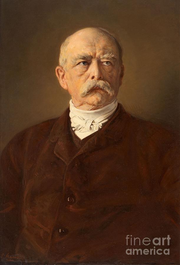 Portrait Of The Chancellor Otto Von Bismarck Painting by MotionAge Designs