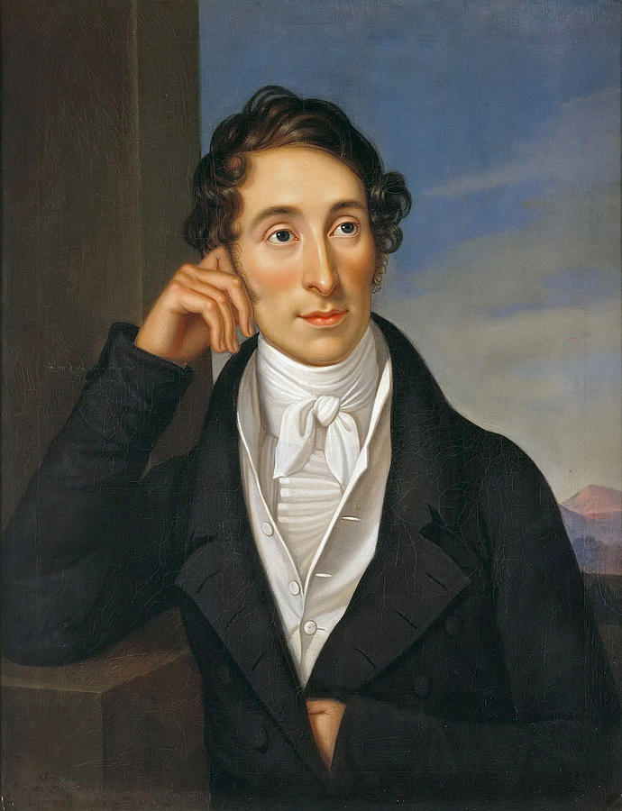 Portrait of the composer Carl Maria von Weber Painting by Caroline Bardua