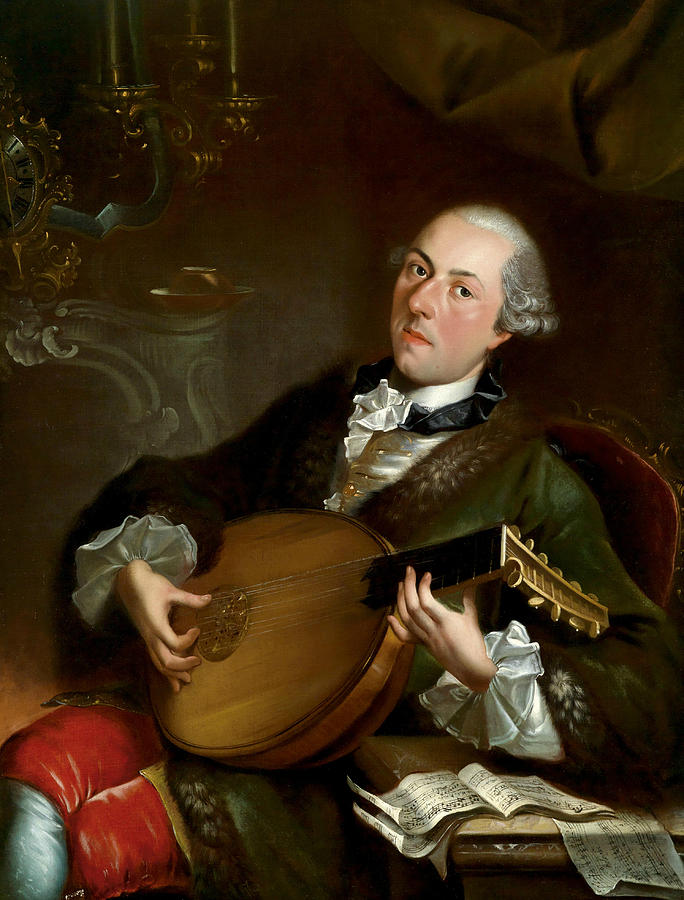 Portrait of the composer Filippo della Casa  Painting by Luigi Crespi