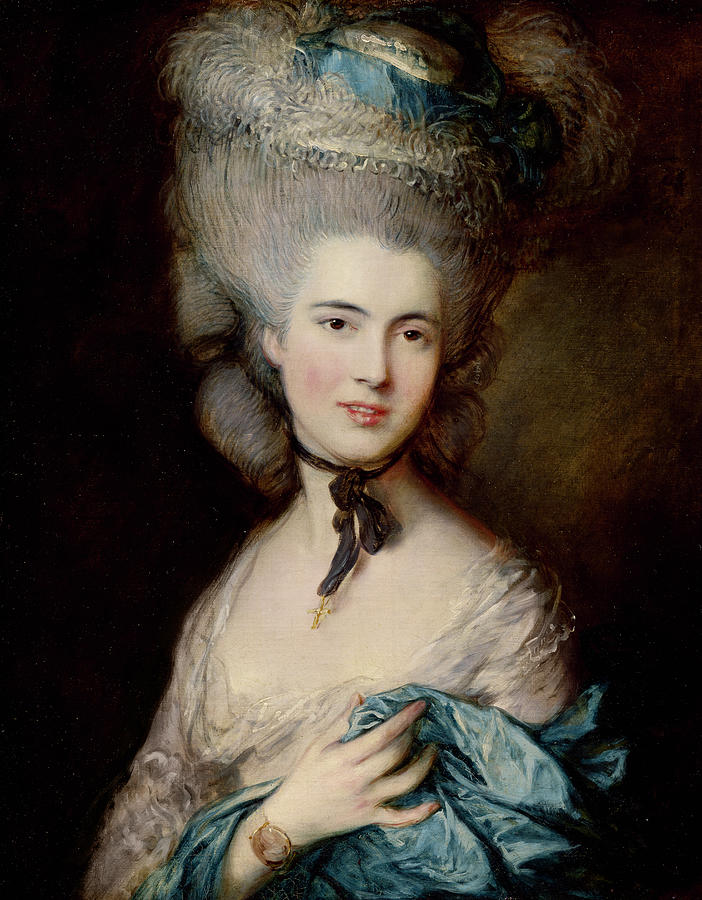 Portrait of the Duchess of Beaufort Painting by Thomas Gainsborough