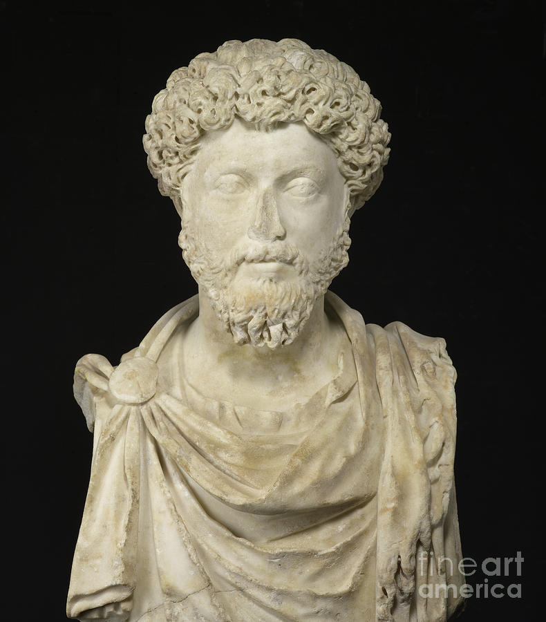 Portrait of the Emperor Marcus Aurelius Sculpture by Roman School