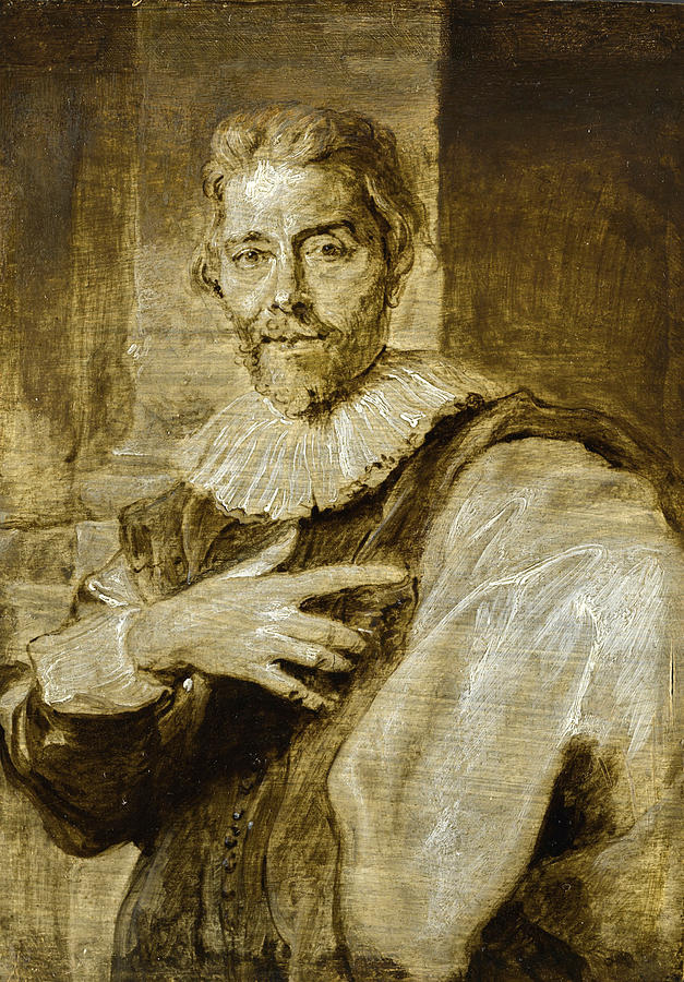 Portrait of the engraver Jean Baptiste barbe Painting by Anthony van Dyck