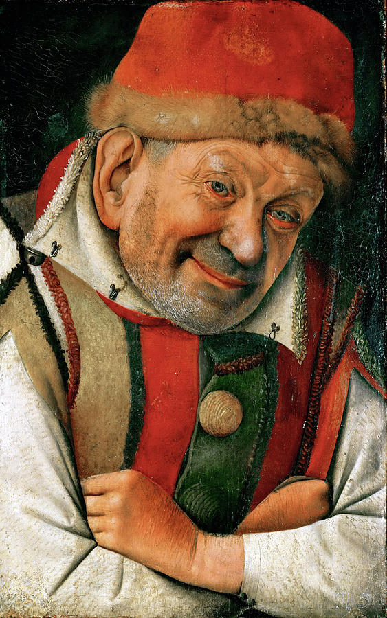Portrait of the Ferrara Court Jester Gonella Painting by Jean Fouquet