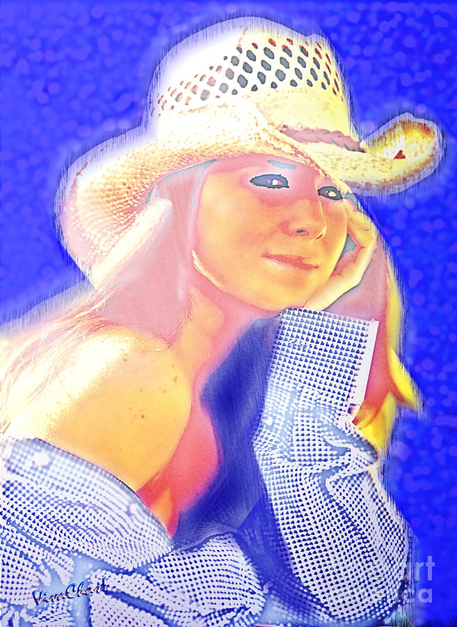 Portrait Of The Girl In The Straw Hat Photograph