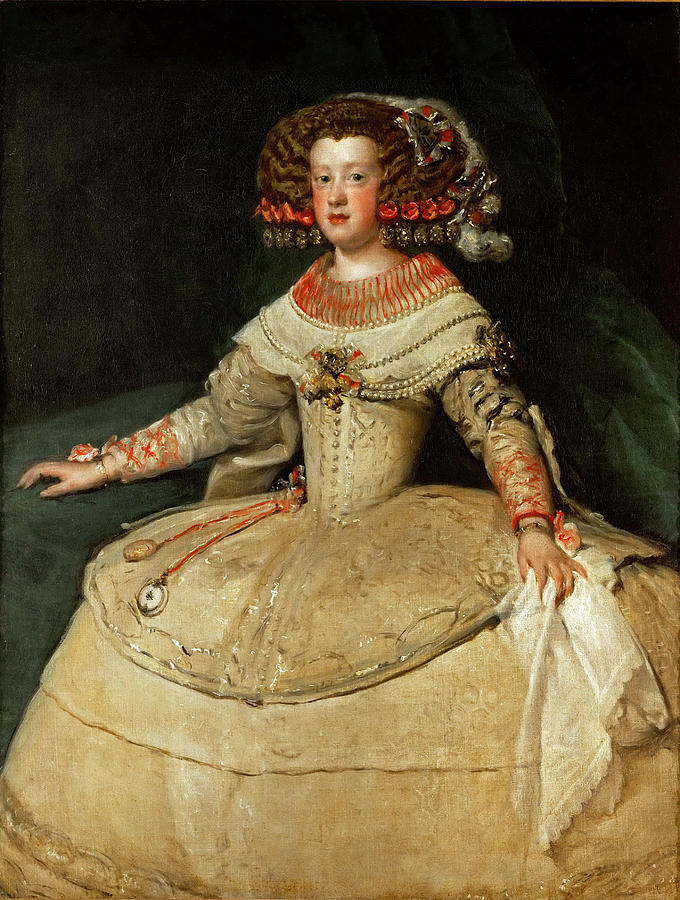 Portrait of the Infanta Maria Teresa Painting by Diego Velazquez