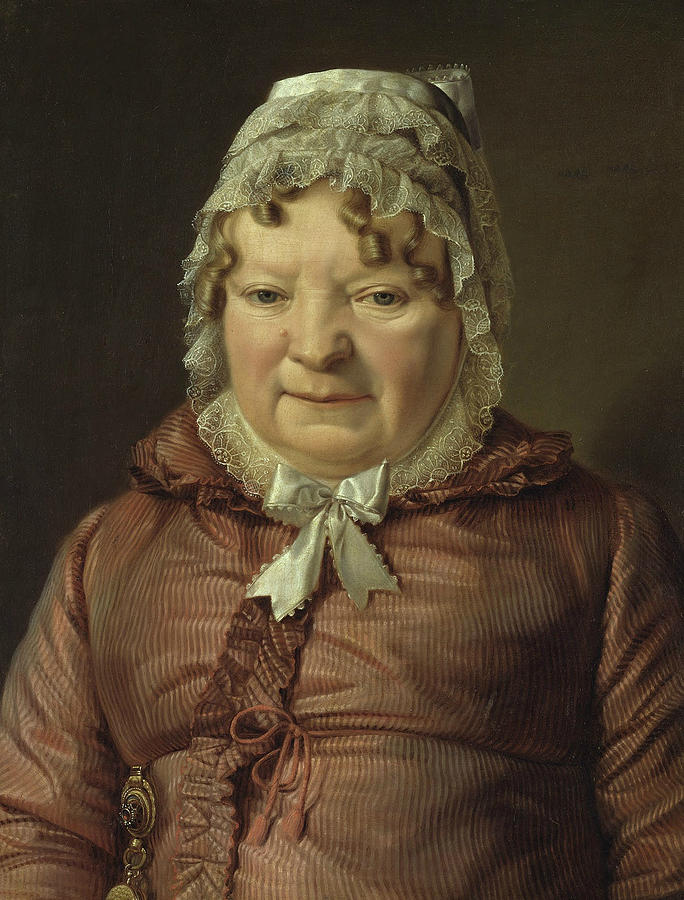 Portrait of the Mother of Captain von Stierle-Holzmeister Painting by Ferdinand Georg Waldmuller