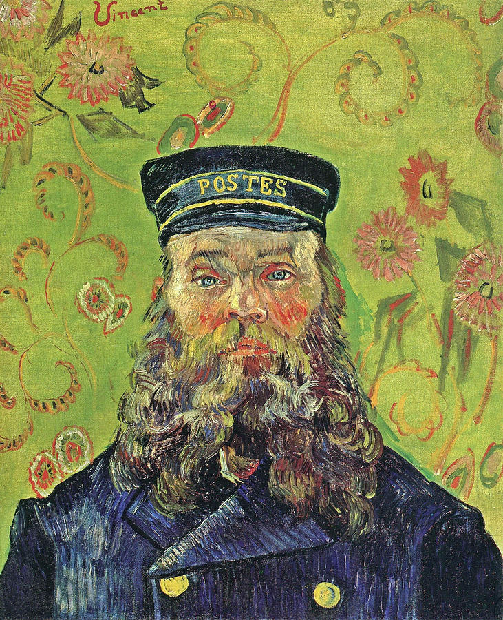 Portrait of the Postman Joseph Roulin, 1888-89 Painting by Vincent Van ...
