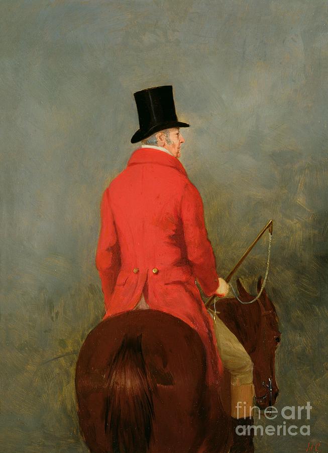 Hunting Painting - Portrait of Thomas Cholmondeley by Henry Calvert