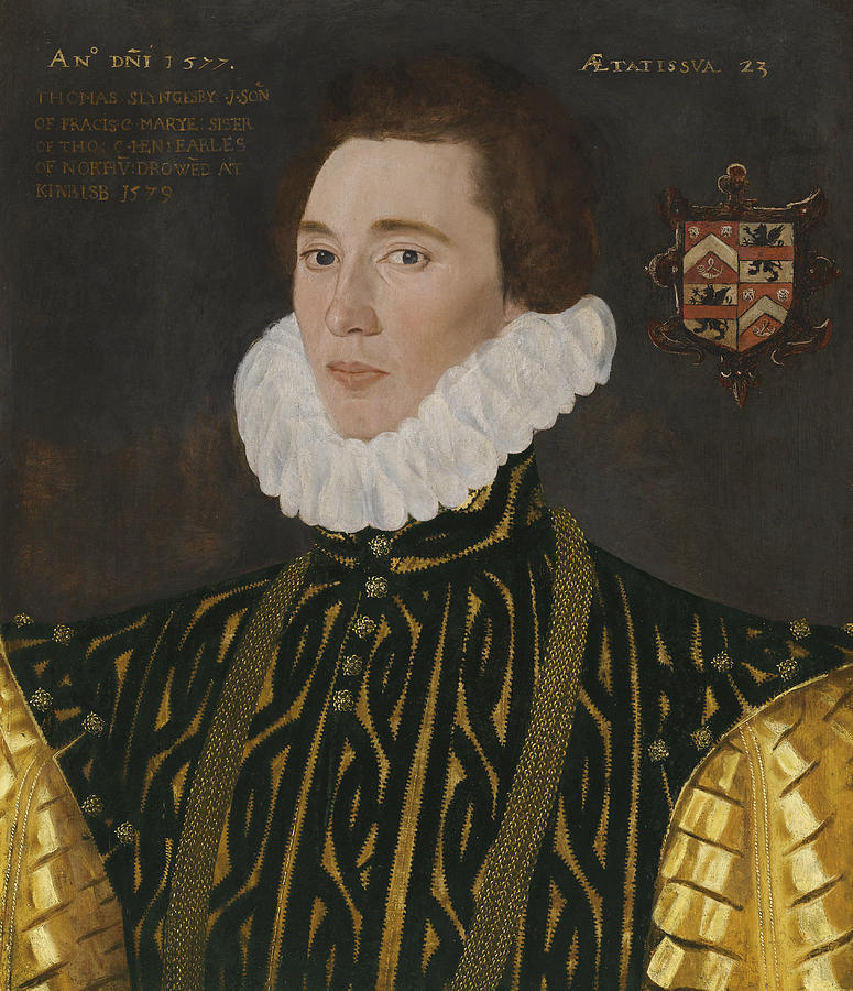 English Painters Painting - Portrait of Thomas Slingsby by George Gower English Painters Painting - Portrait of Thomas Slingsby by George Gower
