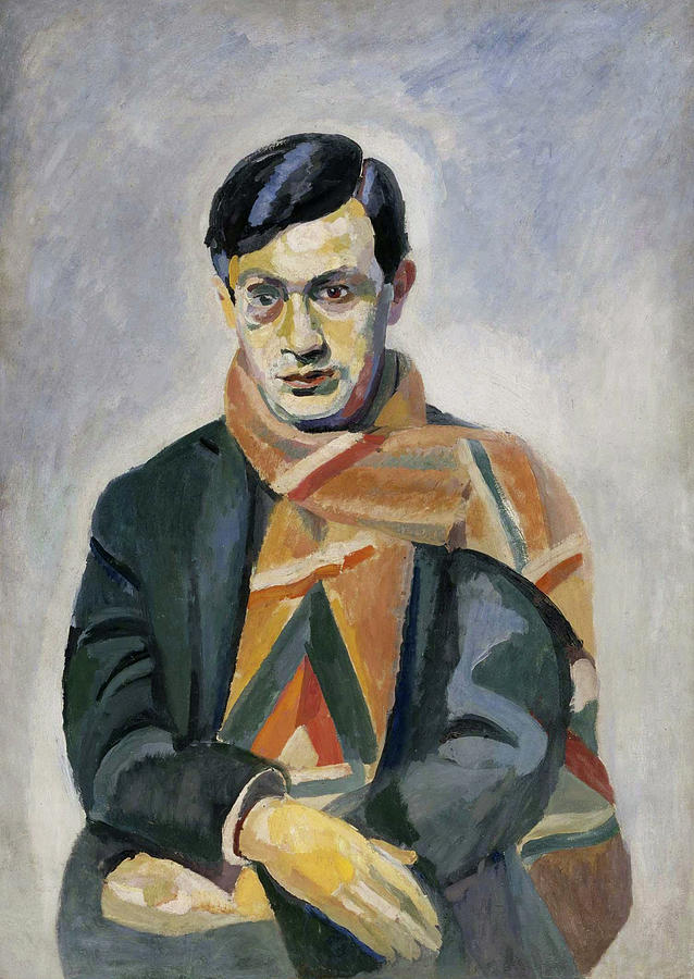 Robert Delaunay Painting - Portrait of Tristan Tzara by Robert Delaunay