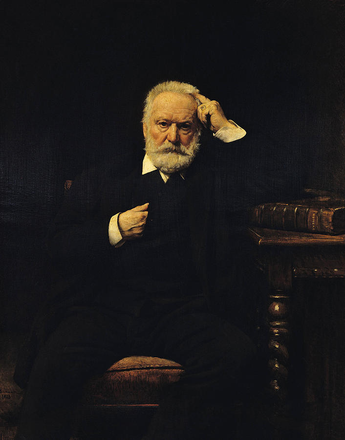 Leon Bonnat Painting - Portrait of Victor Hugo by Leon Bonnat