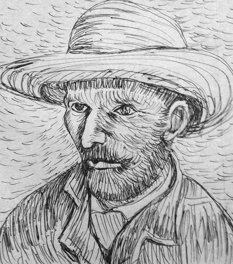 Van Gogh Self Portrait Drawing
