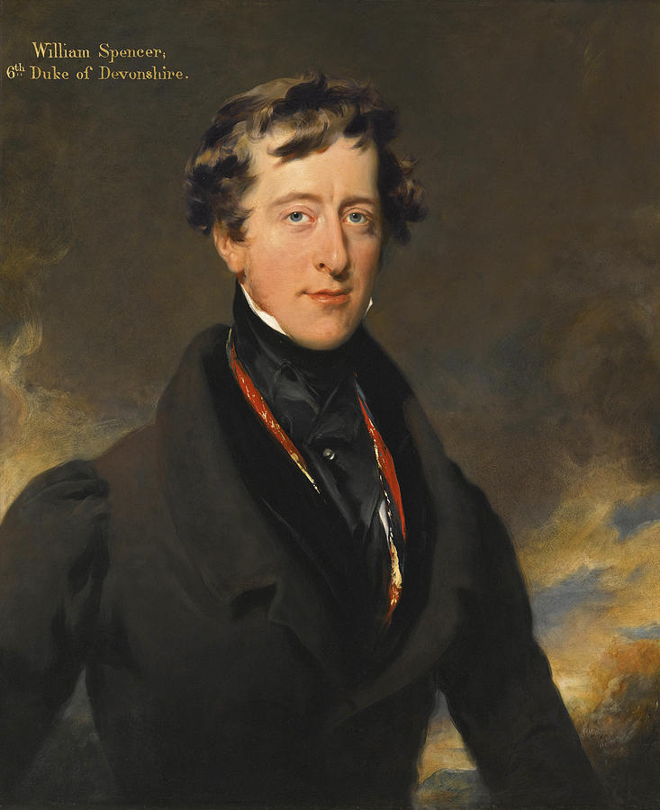 Portrait of William Spencer Cavendish 6th Duke of Devonshire Painting by Thomas Lawrence