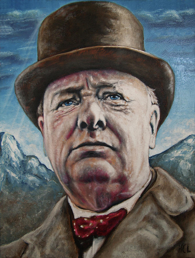 Winston Churchill Painting - Portrait of Winston Churchill by Harrison Larsen