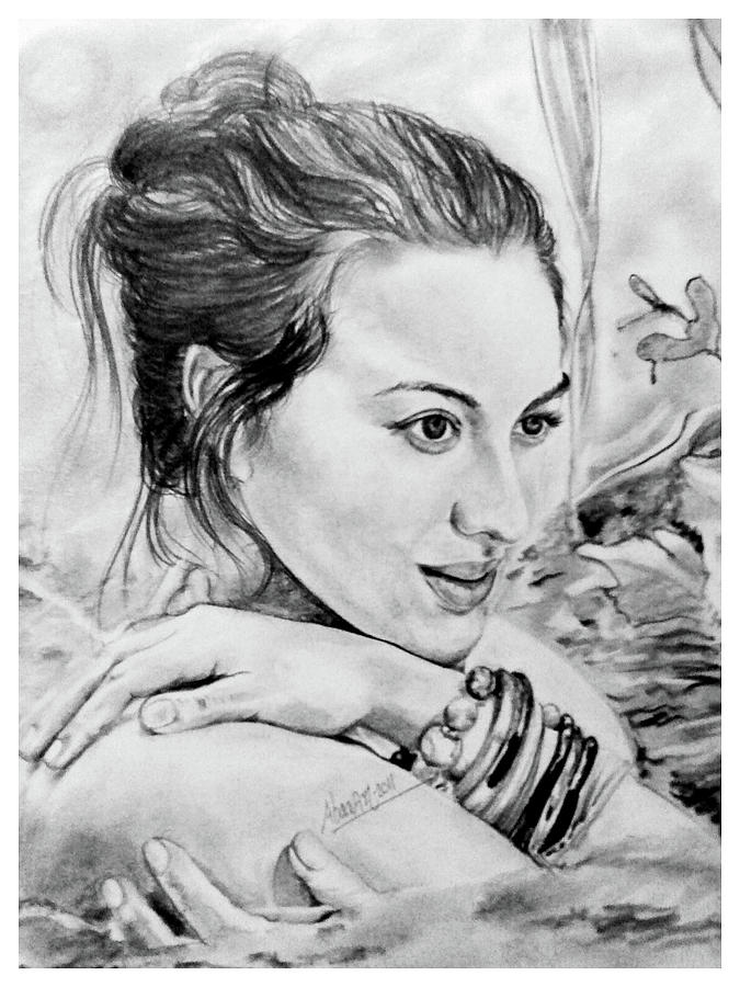 Portrait Sketch Drawing by Abaa Shewale - Pixels