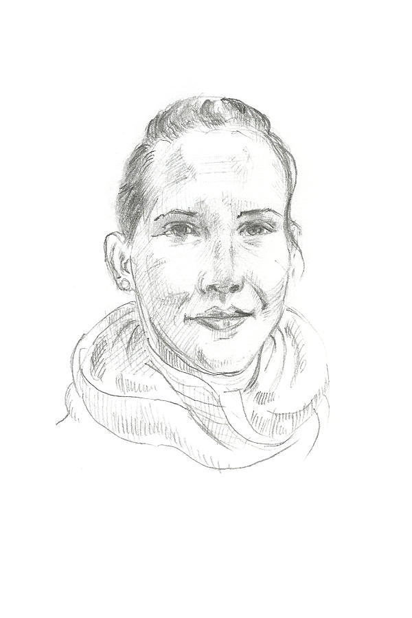 Portrait. Sketch Drawing by Masha Batkova