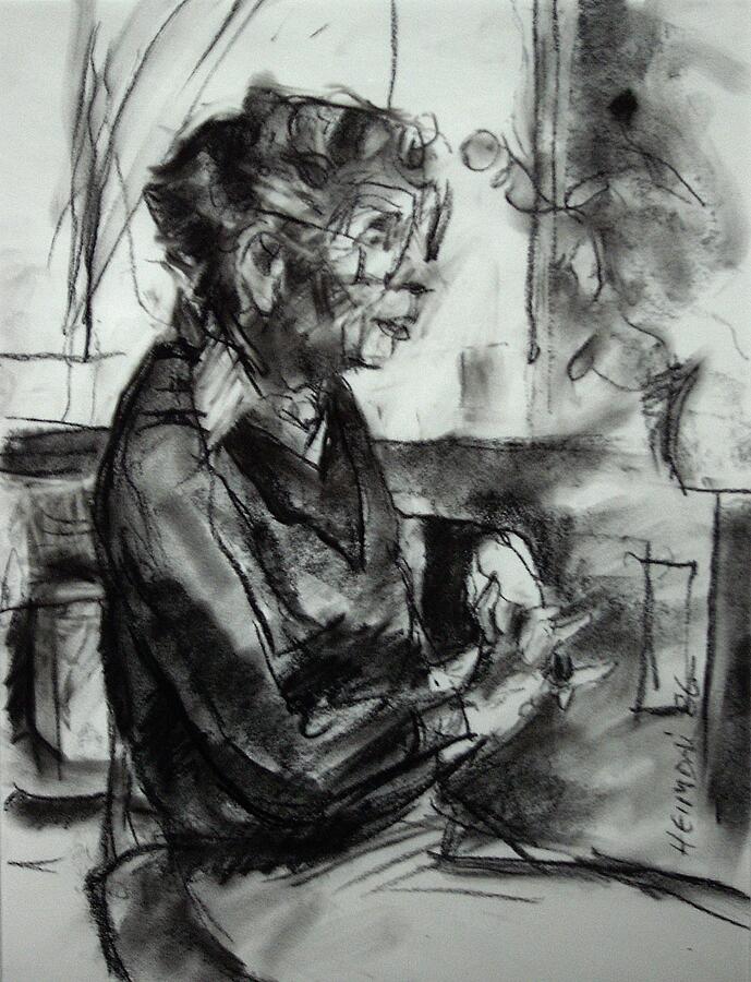Portrait sketch of Euphemia McNaught Drawing by Tim  Heimdal