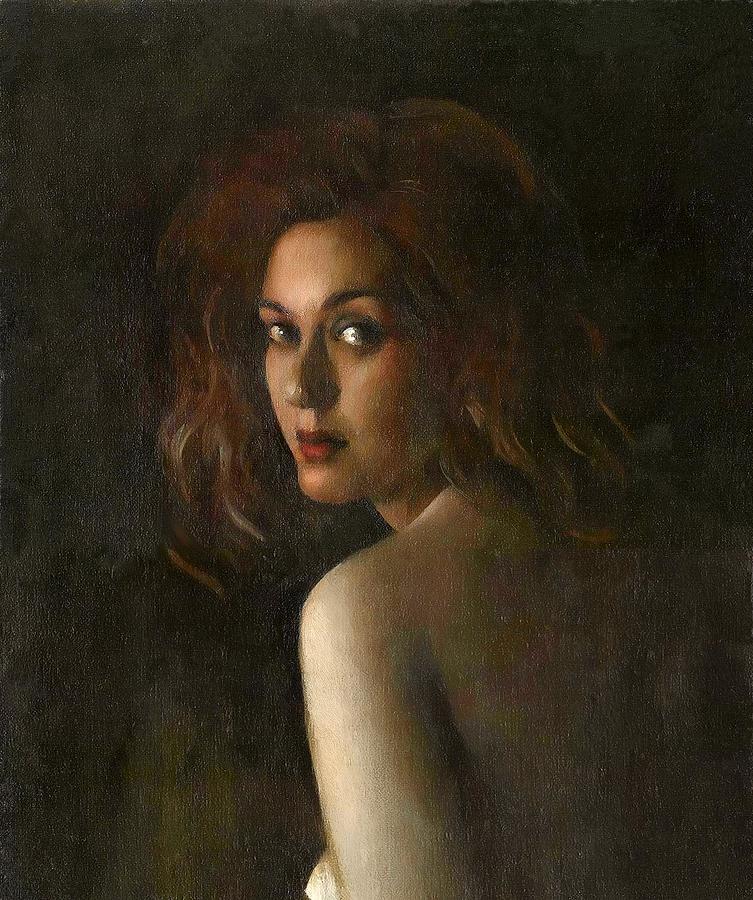 Portrait Painting - Portrait with Bare Shoulder by Matthew Kinsey Portrait Painting - Portrait with Bare Shoulder by Matthew Kinsey