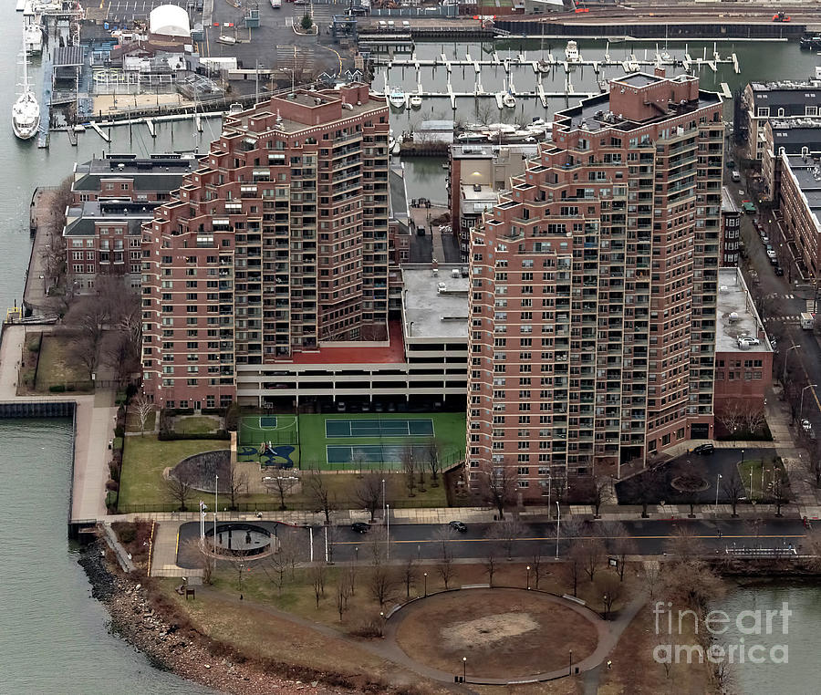 Portside Towers Apartments Aerial Photo Photograph by David Oppenheimer