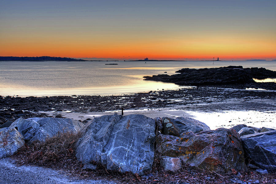 Portsmouth Harbor at Sunrise Portsmouth NH New Hampshire Photograph by Toby McGuire