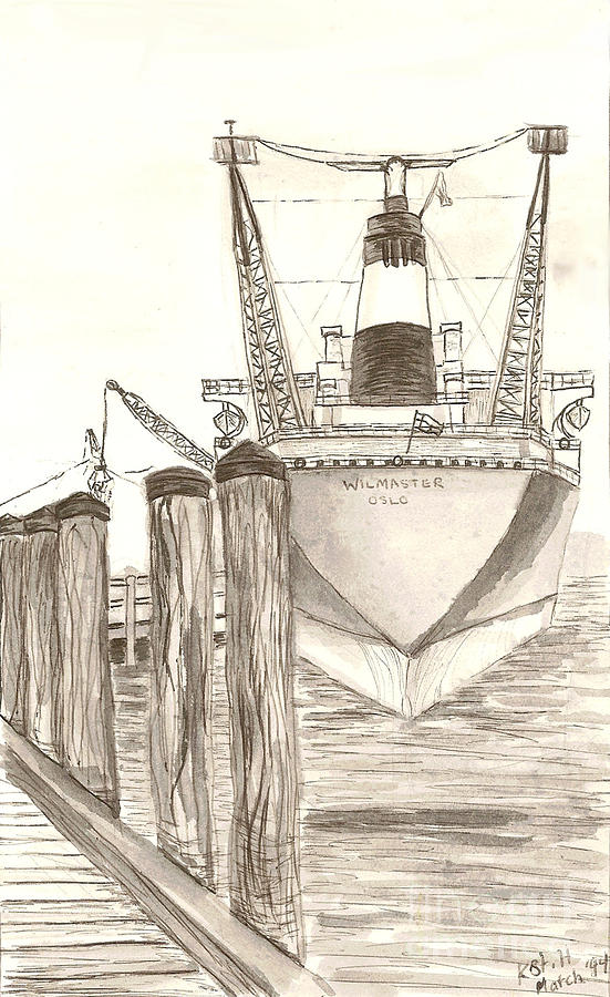 Portsmouth Harbor Drawing by Kristin St Hilaire Fine Art America