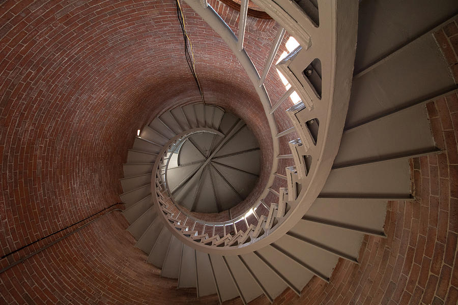 Portsmouth Lighthouse Spiral climb Photograph by Jeff Folger