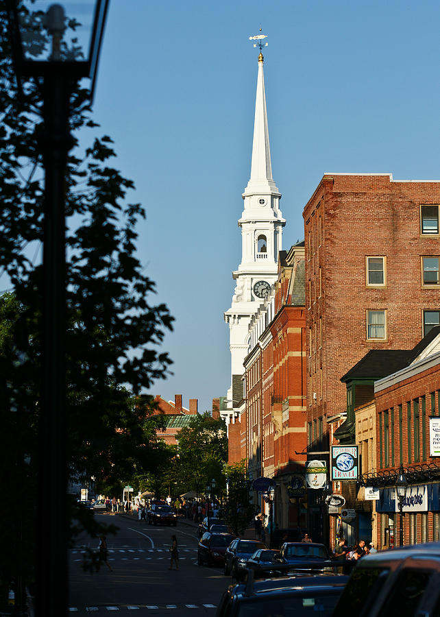 Summer Photograph - Portsmouth NH Downtown by Edward Myers