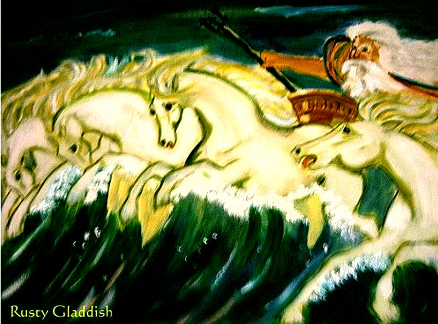 Poseidon Painting by Rusty Gladdish