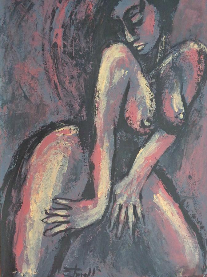 Posing - Female Nude Painting by Carmen Tyrrell