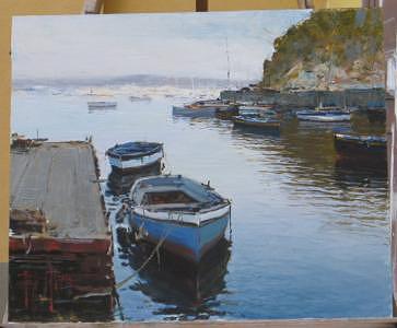 Seascape Painting - Positano by Andrea Patrisi Seascape Painting - Positano by Andrea Patrisi