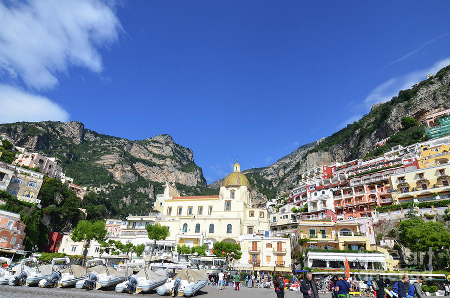 Positano as Viewed from the Beach in Italy Photograph by DejaVu Designs