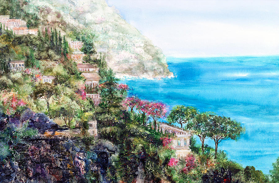 Landscape Painting - Positano by Barbara Colangelo