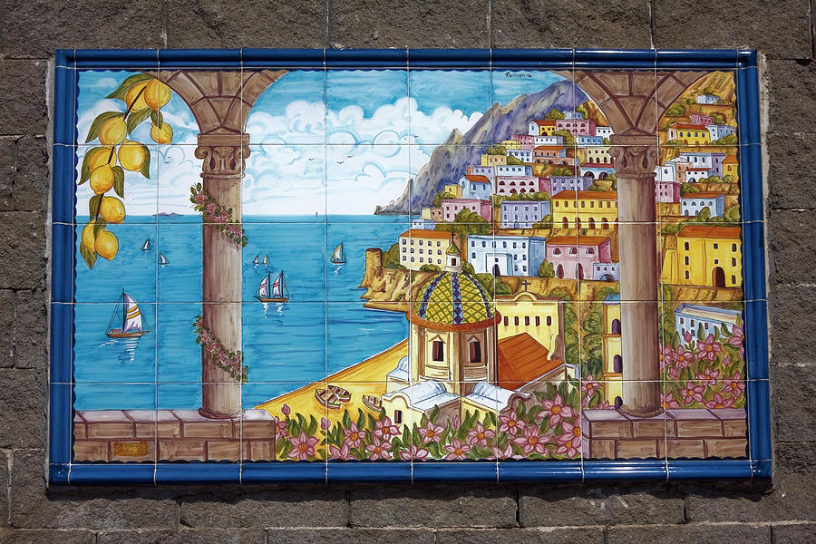 Positano Ceramic Picture Photograph by Sally Weigand