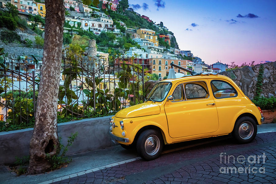 Positano Fiat Photograph by Inge Johnsson