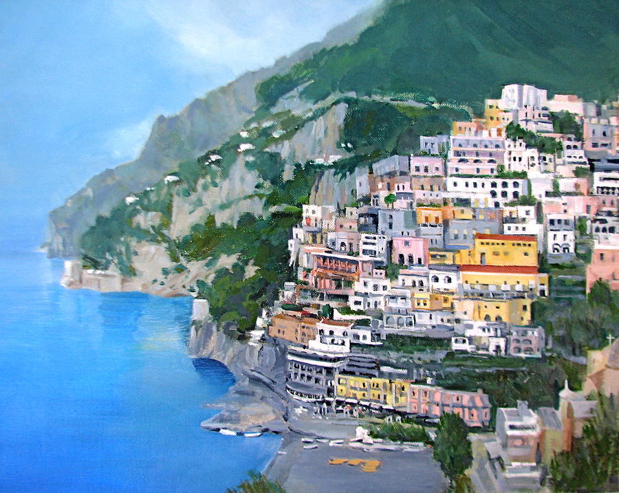 Positano Painting by Neal Smith-Willow