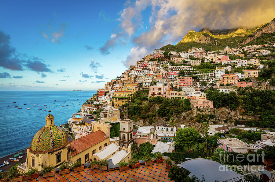 Positano Sunrise Photograph by Inge Johnsson