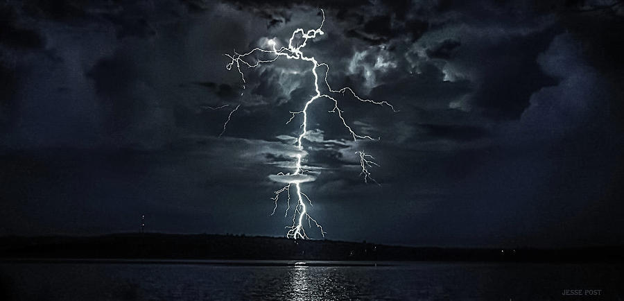 Lightning Photograph - Positive Striker - Oklahoma by Jesse Post