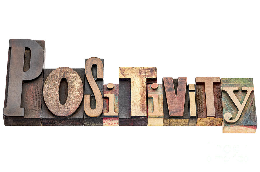 Positivity Word Typography Photograph by Marek Uliasz