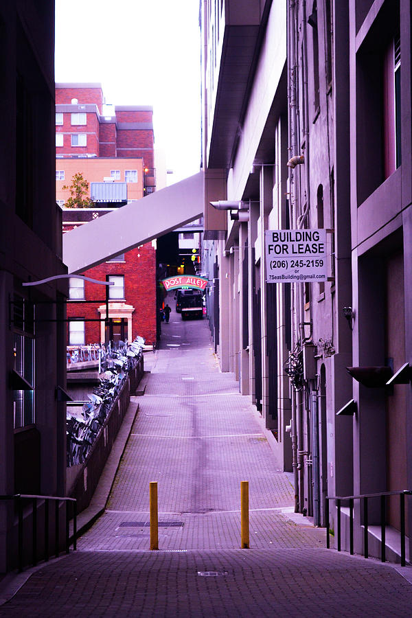 Seattle Photograph - Post Alley, Seattle by D Justin Johns