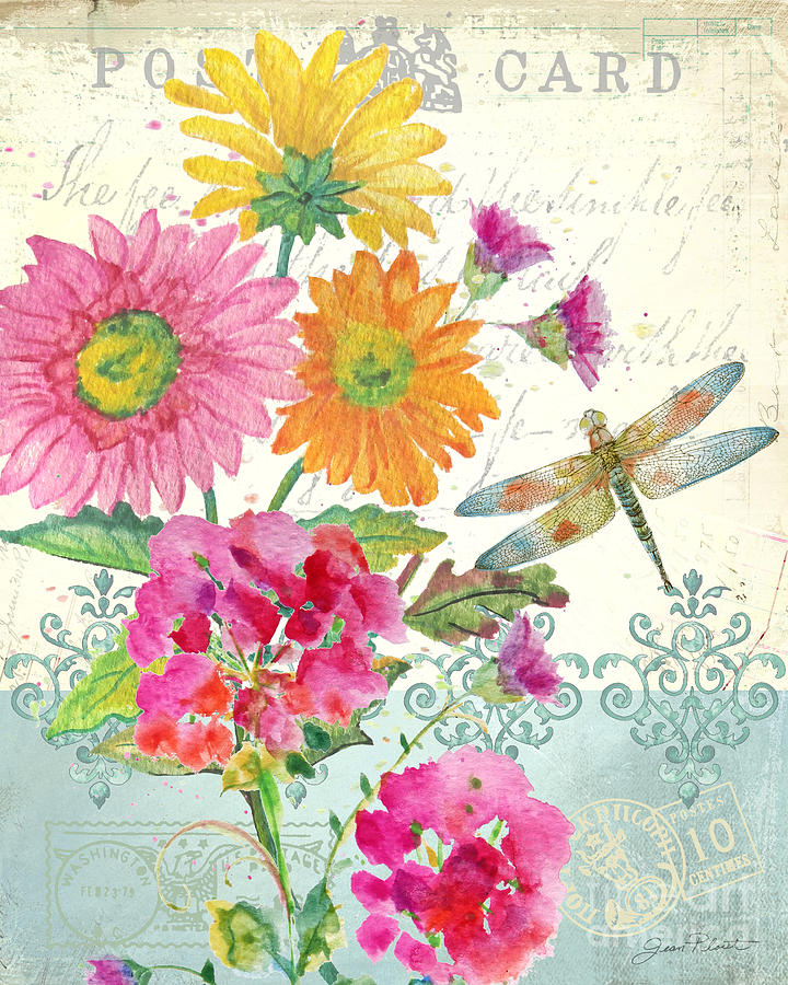 Post Cards Botanicals-JP3801 Painting by Jean Plout